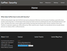 Tablet Screenshot of coffeeandsecurity.com